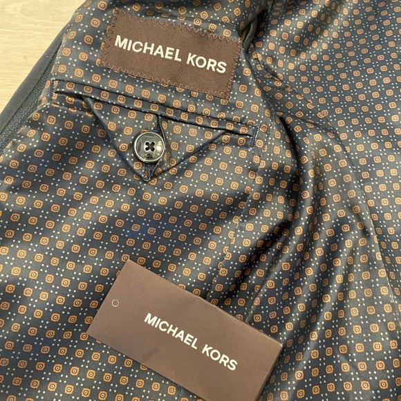 Michael Kors Quilted Boys Blazer Jacket 12 Navy Like New Sports Coat Kid Holiday - Picture 5 of 8